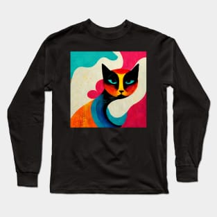 Abstract Cat Long Sleeve T-Shirt